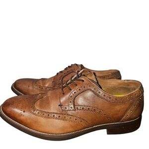 Comfortech Florsheim Mens Leather Wingtip Oxford Dress Shoes Brown Size‎ 8.5